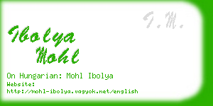 ibolya mohl business card